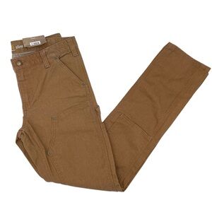 NEW Carhartt Women's Slim Fit Double Front Dungaree Pants Size 4 Regular Brown